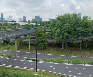 公園内のスカイウォークの様子