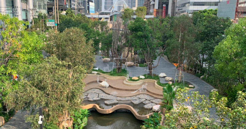 チョンノンシー水路公園の風景