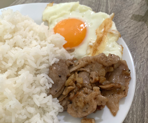 我が家の目玉焼き付きムーガティアムの様子