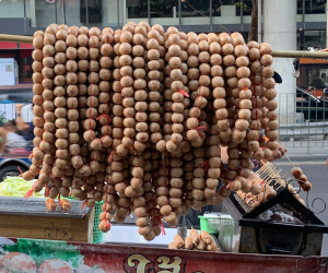 サイクロークイサーンをぶらぶらさせながらのひき売り屋台