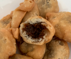 魚肉を使ったカノムパンシップの餡の様子