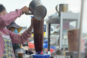 昔ながらのオーリアン屋台の様子