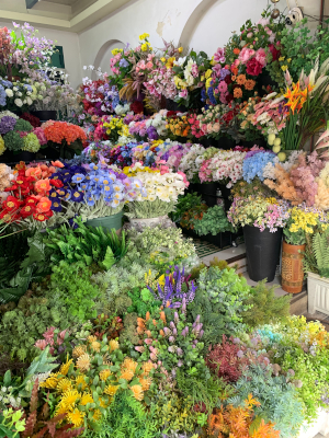 造花専門店の様子