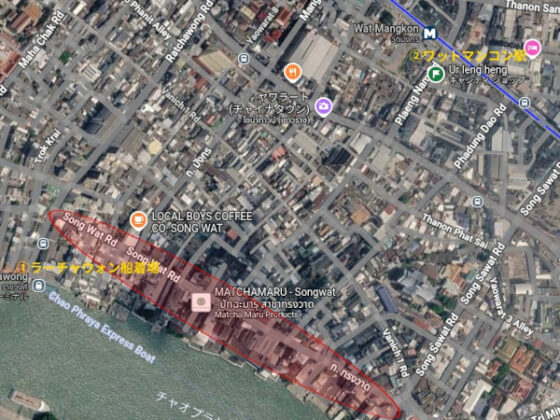 ソンワート通り周辺の地図(クリックで Googe Map を表示)