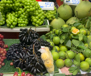 果物屋台の様子