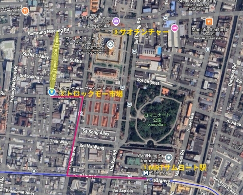 パートロックモー市場近くの地図(クリックで Googe Map を表示)